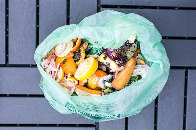 13 Gallon Tall Kitchen Compostable Trash Bags by BioBag, 48 Count, BPI Certified, Meets ASTM D6400 Standards, Made in USA, Food Scrap Bin Liners