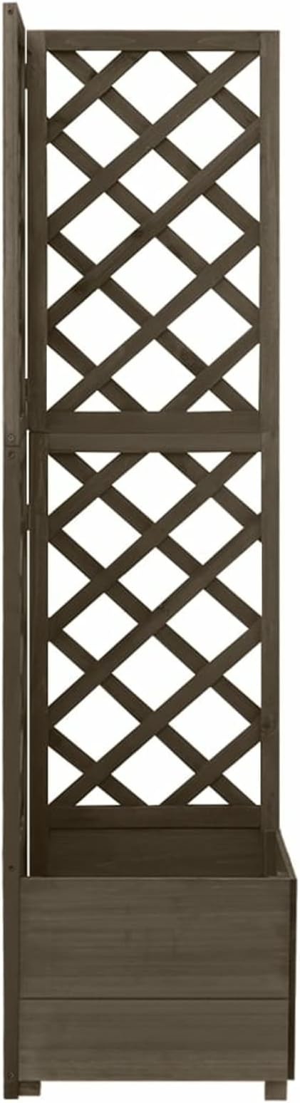 Corner Trellis Planter Garden Trellis Planter Raised Bed Flower Herb Box Wooden Climbing Plant Planter Box with Trellis for Outdoor 15.7"x15.7"x59" Solid Fir Wood