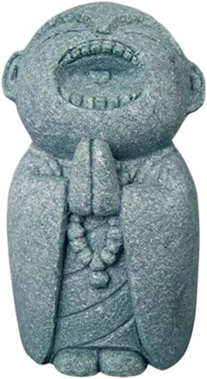 Mini Monk Buddha Statue Sandstone Statues Zen Monk Praying Statue Sculptures for Wealth Good Luck Feng Shui Decor Home Fish Tank Aquarium Garden (Style 7)