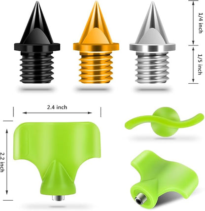 1/4 Inch Track Spikes, 100 Pieces Steel Track Shoe Spikes Replacements and Spike Wrench for Sports Running Track Shoes