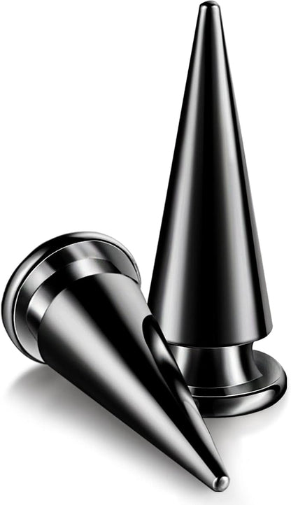 170 Pair Multiple Sizes Cone Spikes Screwback Studs for Clothing Large Medium Small Metal Tree Studs for Punk Rock Style Accessories DIY Leather Crafts Dog Collar(Black Nickle)