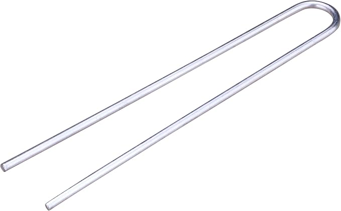 Raindrip R396CB 1/4-Inch Tubing Hold-Down Stake, 3-1/2-Inch Long, Metal, for Drip Irrigation Supply Tubing, Dripline, and Drip Systems, 20-Pack, Galvanized Steel