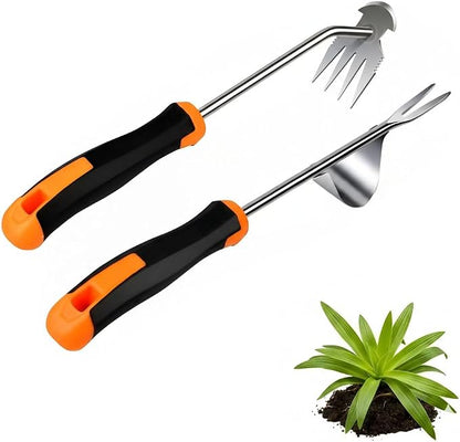 Weed Puller Tool, Portable Rubber-Handled Garden Tools, Four-Tined Weeding Tool, Uprooting Weeding Tools, Crevice Weeder, Yard Weed Tools and Weed Removal Tool (style2)