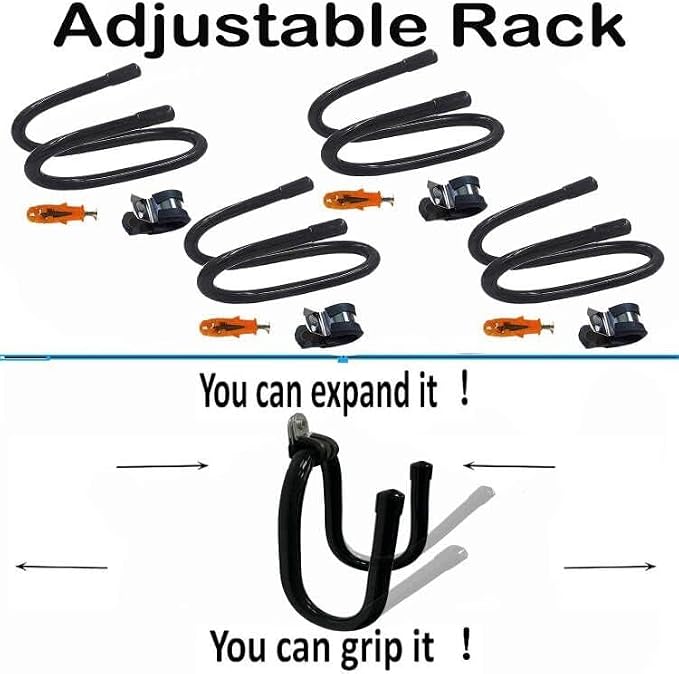 AUXPhome Power Tool Organizer - Wall Mount Garage Storage Rack, Hanger Hooks for Drills, Cables, Accessories & Tool Box - Holds 4 Drills