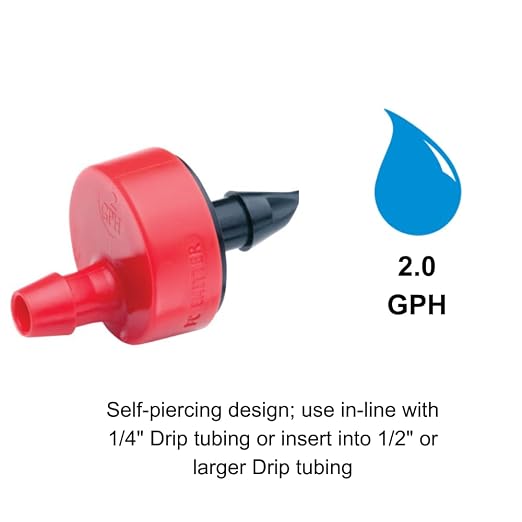 Rain Bird SW20/10PS Drip Irrigation Spot Watering Dripper/Emitter, 2 Gallon Per Hour, 10-Pack