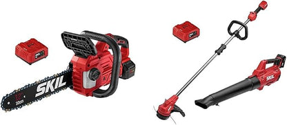 SKIL PWR CORE 20V Chainsaw & String Trimmer/Leaf Blower Kit with Battery & Charger