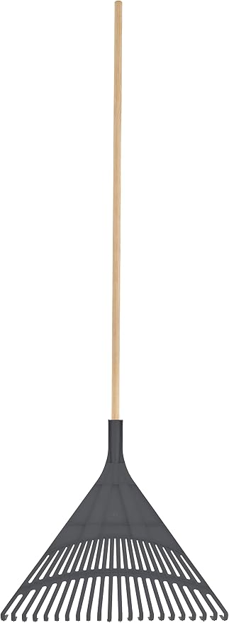 Superio Kids & Adult Set Rakes with Hardwood Handle, Durable Plastic Head to Sweep Leaves in Lawn and Tidying Up The Garden, Kids Size 34" Adult Size 61"