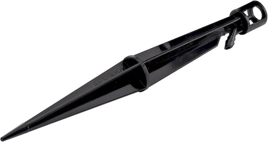 Raindrip 382005B 8-Inch Sprinkler Stake with 4-Inch Riser for Drip Irrigation and Drip Systems, Plastic, Black, 5 Count (Pack of 8)