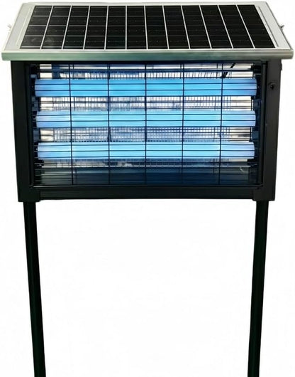 Solar Bug Zapper Outdoor, Pest Control Waterproof High Powered 4500v, Electric Mosquito Killer Rechargeable Mosquito Zapper Fly Trap for Terrace Garden Backyard, Patio Rv Approx 323-753 sq ft