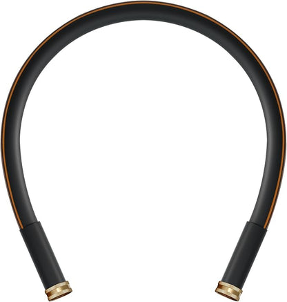 Atlantic 3 ft Female to Female Garden Hose, Black 5/8" Leader Water Hose | Perfect for Hose Reels & Dehumidifiers – with Solid Brass Connectors