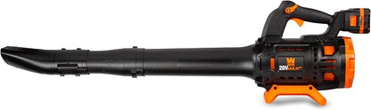 WEN 20V Max Cordless Brushless Axial Leaf Blower with 4Ah Battery and Charger (20711)