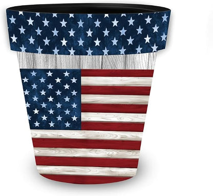 Briarwood Lane Wooden American Flag Small Planter