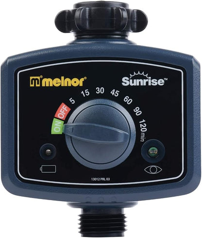 Melnor 65073-AMZ Sunrise Once-A-Day Automatic Water Timer with 2 Filter Washers Set, Amazon Bundle