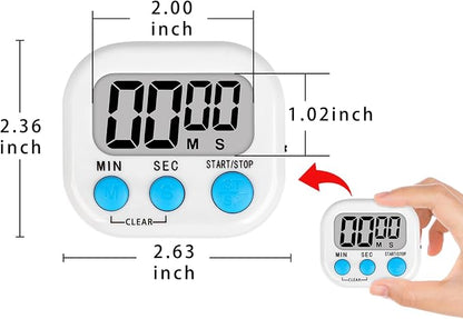 Lasubst Digital Classroom Timers for Teachers Kids School Supplies Bulk with Magnetic Back 12 Pack, Pink Purple Blue Green
