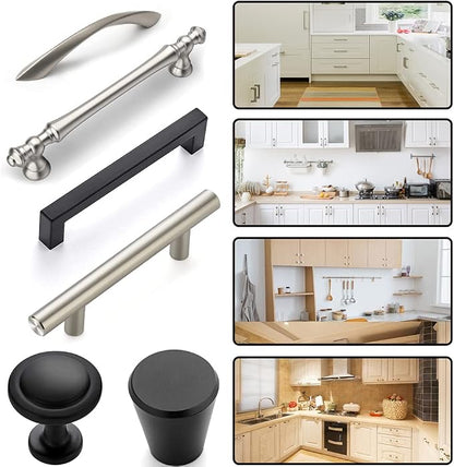 King&Charles Cabinet Hardware Jig, Aluminum Alloy Cabinet Handle Jig with Automatic Center Punch, Avoid Jitter Caused by Direct Drilling, Use for Handles and Pulls on Drawers/Doors.