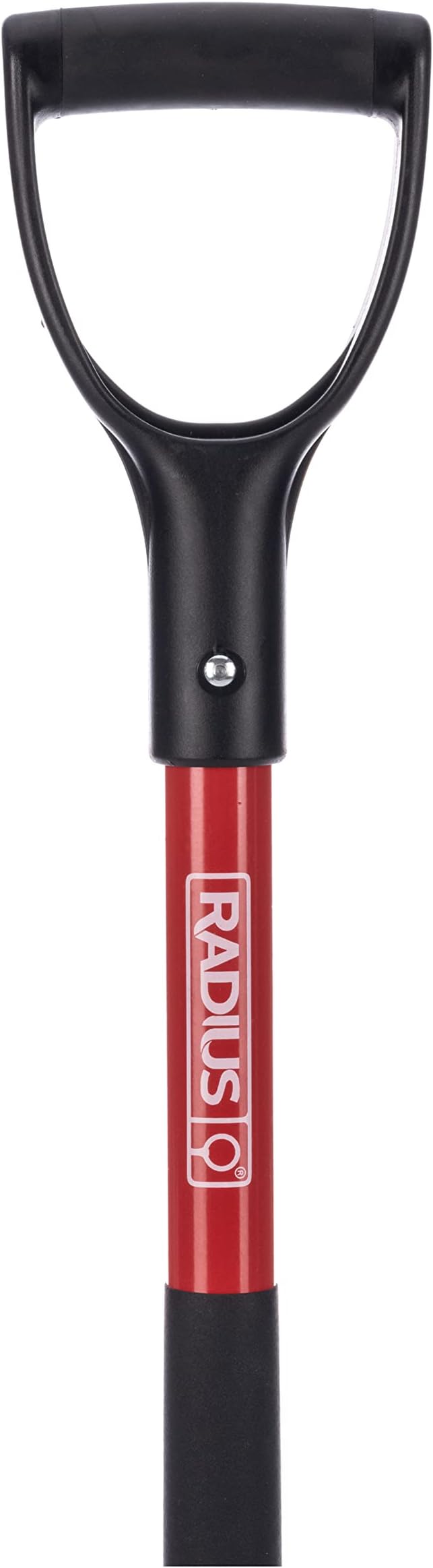 Radius Premium D-Handle Round-Point Shovel, Steel Shaft