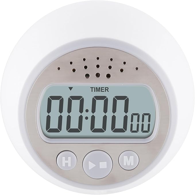 Taylor Digital Timer Counts Up and Down for School, Learning, Projects, and Kitchen Tasks, Super Loud Digital Timer, Gray