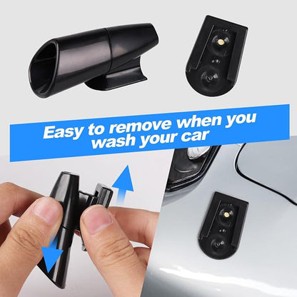 4pcs Deer Warning Whistles Device for Cars, Anti-Deer-Ultrasonic-Whistles for Vehicles Bumper Grill, Save Deer Animal Horns Alerts Deterrent Device Invisible Protector for Auto SUV Truck Motorcycles