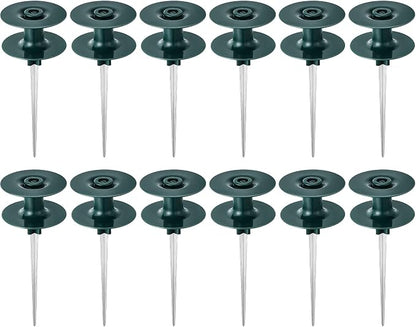 Chumia 10 Inch Garden Hose Guide Spike, Zinc Coated Rustproof Heavy Duty Metal Stake, Sturdy Top, Keeps Garden Hose Out of Flower Beds, Hose Guard for Yard Plant Protection
