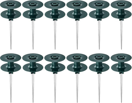 Chumia 10 Inch Garden Hose Guide Spike, Zinc Coated Rustproof Heavy Duty Metal Stake, Sturdy Top, Keeps Garden Hose Out of Flower Beds, Hose Guard for Yard Plant Protection