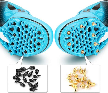 1/4 Inch Track Spikes, 100 Pieces Steel Track Shoe Spikes Replacements and Spike Wrench for Sports Running Track Shoes