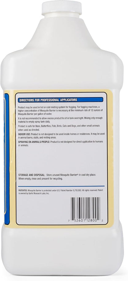 Mosquito Barrier Liquid Garlic Mosquito Repellent Concentrate, 1 Gallon – Professional Outdoor Treatment for Lawns, Landscapes & Perimeter Areas – Yard & Home Mosquito Protection