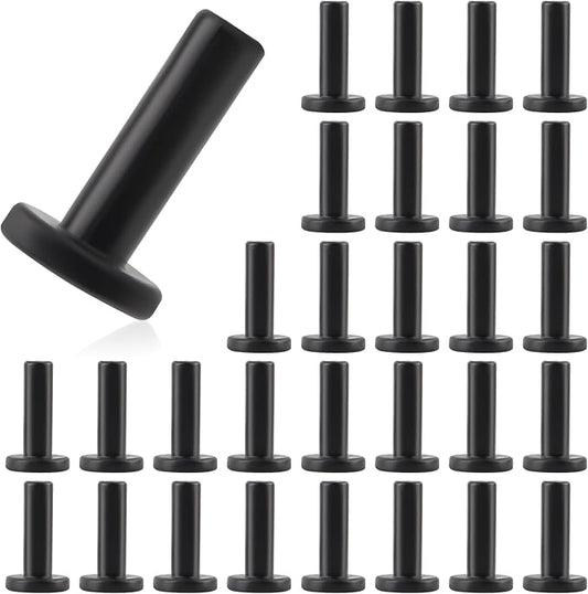 Kalolary 30PCS 1/4" End Plugs for Quick Connect 1/4" Drip Irrigation Tee Fitting, 1/4'' Drip Line End Closure Parts End Cap Connectors for Quick Connect Drip Irrigation System, Black