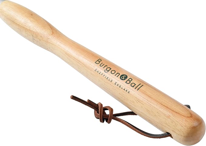 Burgon & Ball Mid-Handled Stainless Steel Trowel, Wood Grip