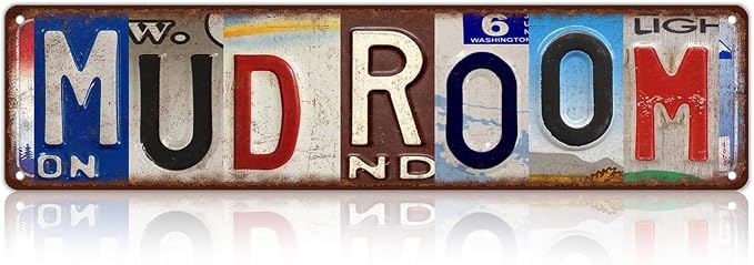 Vintage Mud Room Street Sign Wall Decor Metal Tin Signs