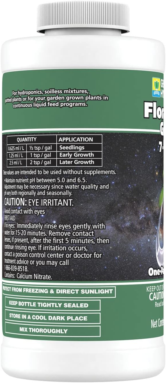General Hydroponics GH1621 FloraNova Grow-1 Pint Fertilizer