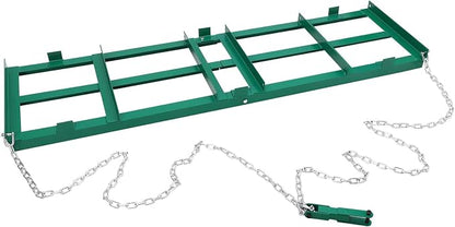 Towallmark 72”Lawn Leveling Rake & Driveway Drag Harrow - Heavy-Duty Tow - Behind Tool with 4FT Reinforced Chain - for ATV, UTV, Tractor, Mower - Gravel, Soil, Yard & Landscape Grading