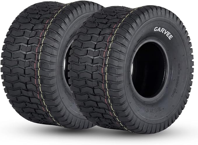 2 Pack 20x10.00-8 Lawn Mower Tires,20x10-8 NHS Off-Highway Tires, 20x10x8 Turf Tires Replacement for Riding Mower Garden Tractor Golf Cart Utility Vehicle,4PR Tubeless