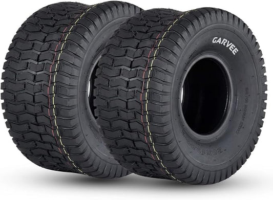2 Pack 20x10.00-8 Lawn Mower Tires,20x10-8 NHS Off-Highway Tires, 20x10x8 Turf Tires Replacement for Riding Mower Garden Tractor Golf Cart Utility Vehicle,4PR Tubeless