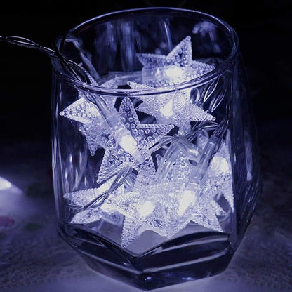 Twinkle Star 100 LED Star String Lights Plug in 33FT, White | Plug In, Waterproof, Indoor Outdoor Use, Bedroom Wedding Party Ramadan Christmas Decor