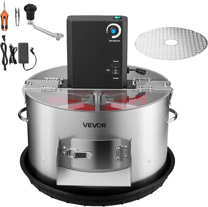 VEVOR Electric Bud Leaf Trimmer, 2-in-1 Manual & Electric, 16 in Bud Trimmer with Stainless Steel Blades, Visual Cutting, Wet & Dry Hydroponic Cutting Machine with Tray, for Plant Buds Flowers