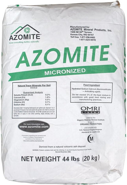 Raw Supply Azomite Organic Trace Mineral Powder-67 Essential Minerals for You & Your Garden Bag, 44 lb, Tan, AZOMITE-44-4