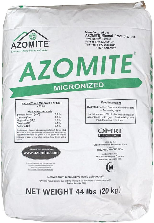 Raw Supply Azomite Organic Trace Mineral Powder-67 Essential Minerals for You & Your Garden Bag, 44 lb, Tan, AZOMITE-44-4