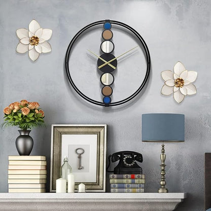 Metal Flower Wall Art Decor, 10“ Rustic Modern Floral Sculpture, Distressed Iron Wall Hanging Home Decoration Accent Artworks for Indoor Kitchen Bedroom Living Room Office Outdoor Garden Patio | Distressed Iron Wall Hanging Home Decoration Accent Artwo...