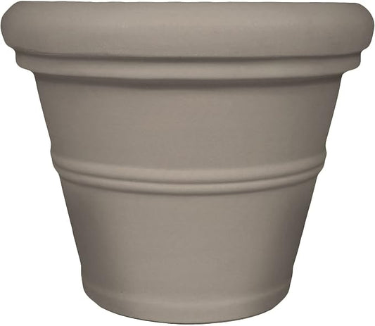 Tusco Products Rolled Rim Garden Planter, 36-inch, Safari
