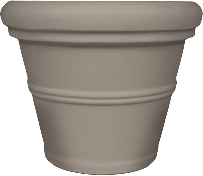 Tusco Products Rolled Rim Garden Planter, 42-inch, Safari