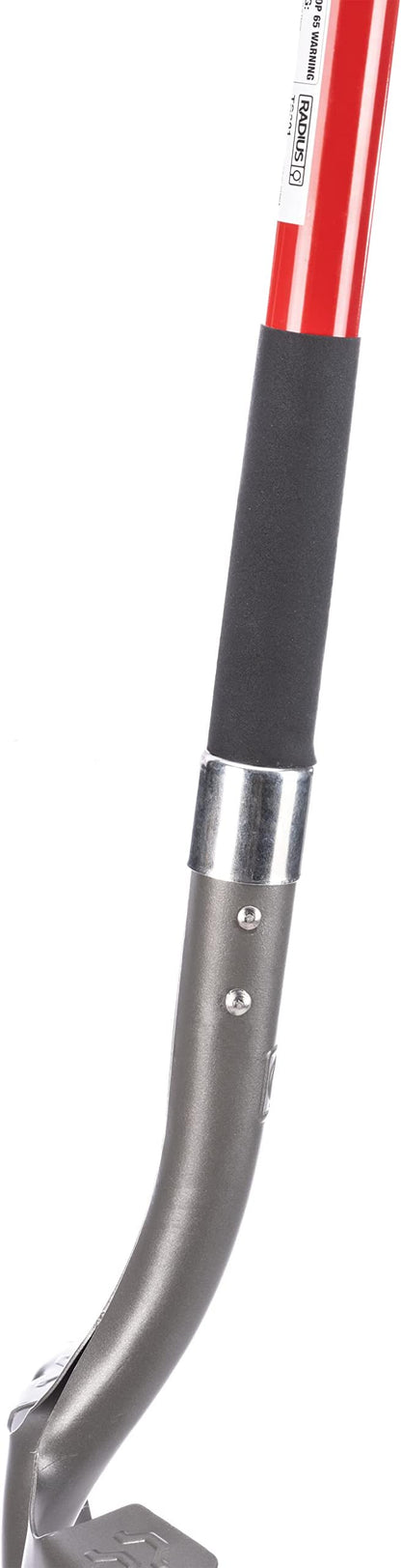 Radius Premium Long Handle Square-Point Shovel, Fiberglass Shaft