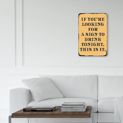 mmiishe Vintage Metal Signs Retro Wall Decor for Home Office Man Cave Bar Basement Cafe Kitchen Garage Ideal Gifts for Women Men Funny Sign Birthday Anniversary Decoration 8x12 Inches