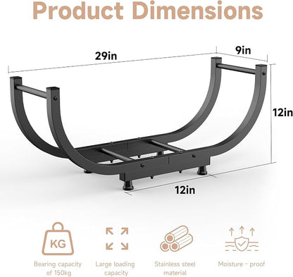 Firewood Rack Outdoor, 29 inch, Firewood Storage Holder Indoor, Log Holders for Firewood