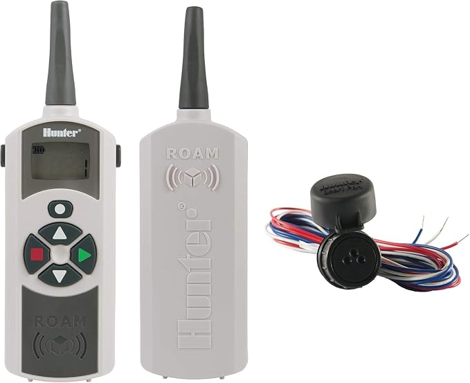 Hunter ROAM-KIT Sprinkler Remote for Hunter Irrigation Controllers | Sprinkler remote kit with SmartPort harness; works with Hunter X-Core, Pro-C, PCC, I-Core, and ACC controllers