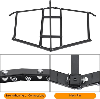 60 Inch ATV Drag Harrow with 2 Adjustable Bars Driveway Drag Grader for Landscape Leveling or Sod Prepping for Farm Garden Field