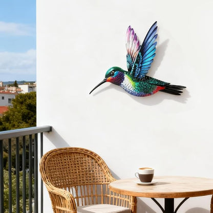 VEWOGARDEN Bird Wall Art, Large Outdoor Metal Hummingbird Hanging Wall Decor for Home Outside Patio Garden Fence Decorations