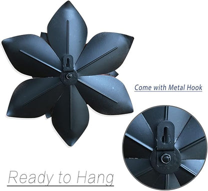 Metal Flower Wall Art Decor, 10“ Rustic Modern Floral Sculpture, Distressed Iron Wall Hanging Home Decoration Accent Artworks for Indoor Kitchen Bedroom Living Room Office Outdoor Garden Patio | Distressed Iron Wall Hanging Home Decoration Accent Artwo...