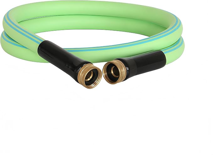 Atlantic Female to Female Heavy Duty Garden Hose 5 ft x 5/8 Inch Green Water Hose Short Connection Leader Hose (5ft) | Perfect for Hose Reels & Dehumidifiers – with Solid Brass Connectors