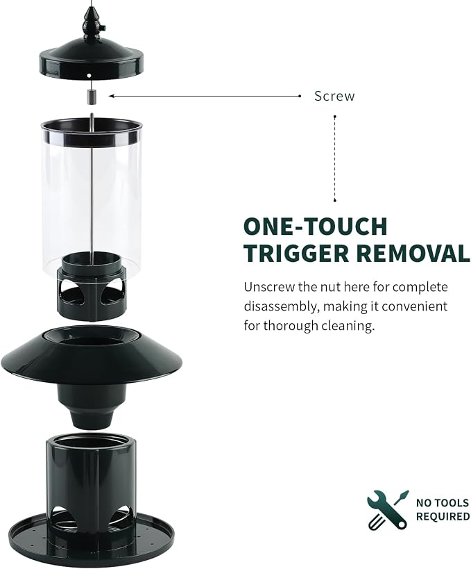 Squirrel-Proof Bird Feeder for Outdoor Wild Bird