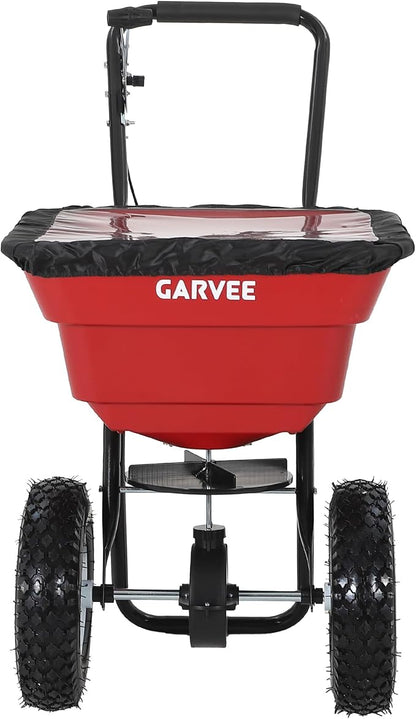 80 LBS Push Broadcast Spreader, 12FT Spreading Width, 13in All-Terrain Wheels, Adjustable Flow Control, Heavy Duty Walk Behind Lawn Spreader for Fertilizer, Grass Seed, Ice Melt, Salt
